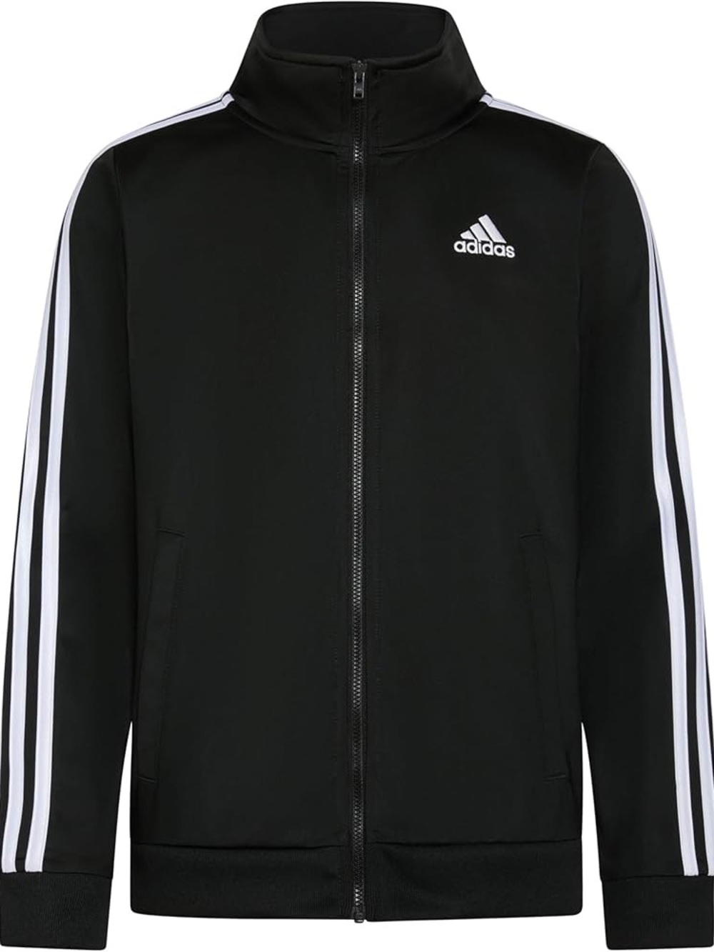 adidas Black and White Logo Zip Jacket youth boy - Picture 2 of 5
